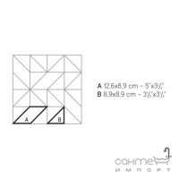 Декоративна мозаїка 35,4x35,4 Atlas Concorde Arkshade 3D Grey Сіра