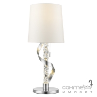 Настольная LED-лампа Trio Cannes II 522970206 хром/прозрачное стекло/белая ткань