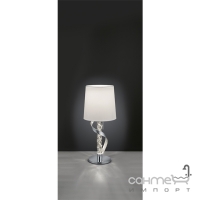 Настільна LED-лампа Trio Cannes II 522970206 хром/прозоре скло/біла тканина