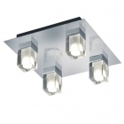 Потолочный LED-светильник Trio Cubo 681910406 хром/прозрачное/матовое стекло