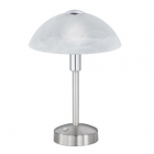 Настільна LED-лампа із сенсорним керуванням Trio Donna 525790107 матовий нікель/скло алебастр