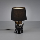 Настольная лампа Trio Reality Dosy R50231002 черная керамика/черная ткань