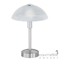 Настольная LED-лампа с сенсорным управлением Trio Donna 525790107 матовый никель/стекло алебастр
