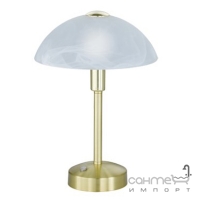 Настольная LED-лампа с сенсорным управлением Trio Donna 525790108 матовая латунь/стекло алебастр