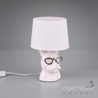Настольная лампа Trio Reality Dosy R50231001 белая керамика/белая ткань