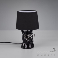 Настольная лампа Trio Reality Dosy R50231002 черная керамика/черная ткань