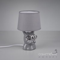 Настільна лампа Trio Reality Dosy R50231011 сіра кераміка/сіра тканина