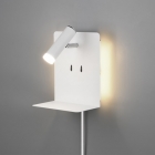 Настінний LED-світильник з поличкою для смартфона та USB Trio Element 222570231 матовий білий