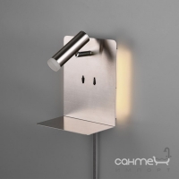 Настенный LED-светильник с полочкой для смартфона и USB Trio Element 222570207 матовый никель