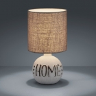 Настольная лампа Trio Reality Esna R50651025 серая керамика/ткань капучино