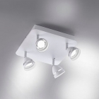 Спот на 4 LED-лампи з дистанційним керуванням Trio Gemini 850010431 білий матовий