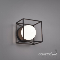 Настенный/потолочный светильник Trio Reality Gabbia R20401032 матовый черный/белое стекло