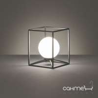 Настольная лампа Trio Reality Gabbia R50401032 матовый черный/белое стекло
