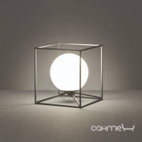 Настольная лампа Trio Reality Gabbia R50401932 матовый черный/белое стекло