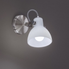 Настенный светильник Trio Ginelli 801500107 матовый никель/белое стекло