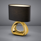Настільна лампа Trio Reality Gizeh R50841079 кераміка золото/чорна тканина
