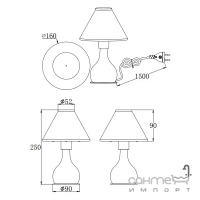 Настільна лампа Trio Gerrit 5930011-01 матовий нікель/матове скло