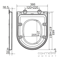 Сидіння для унітазу slim softclose AM.PM Spirit C707856WH біле