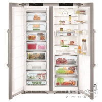 Комбінований холодильник Side-by-Side Liebherr SBSes 8773 (SKBes 4370 + SGNes 4375) (A+++) нержавіюча сталь