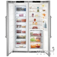Комбінований холодильник Side-by-Side Liebherr SGNPef 4315+KBef 4310+9902702 (A+++) нержавіюча сталь