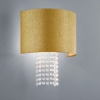 Настенный светильник с подвесками Trio Reality King R20481079 ткань золото