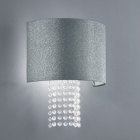 Настенный светильник с подвесками Trio Reality King R20481089 ткань серебро