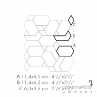 Мозаїка 31x33,5 Atlas Concorde Boost Mosaico Shapes Grey Сіра