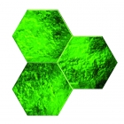 Настенная стеклянная плитка декор Ceramika Color Struktury 3D Green Glass Hexagon 12,5x14,5