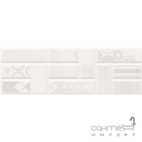 Настенная плитка декор Ceramika Color Art White Dekor 25x75