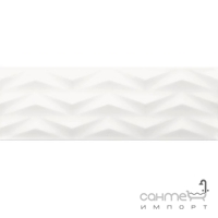 Настінна плитка Ceramika Color Struktury 3D Axis White 25x75