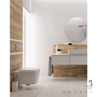 Настінна плитка Ceramika Color Struktury 3D Axis White 25x75