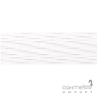 Настінна плитка Ceramika Color Struktury 3D Fiber White 25x75