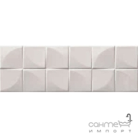 Настінна плитка Ceramika Color Struktury 3D Quadra Grey 25x75