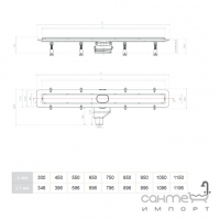 Душевой трап Pestan Confluo Frameless Line 950 13701234 нержавеющая сталь/под плитку