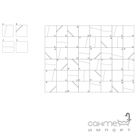 Керамогранитная декорация 34x34 Atlas Concorde Dolmen Pro Squares Mix 4 Rosso Коричневая