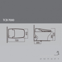 Электронный унитаз-биде с ДУ без автоподъёма и подсветки VOVO Tankless TCB 7000 керамика