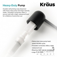 Дозатор для жидкого мыла Kraus KSD-32MB 500 мл. черный матовый