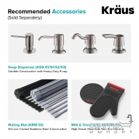 Кухонная мойка Kraus Standart PRO KHT301-18 457х457 нержавеющая сталь