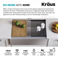 Кухонная мойка Kraus Kore KWF410-30 759х514 нержавеющая сталь