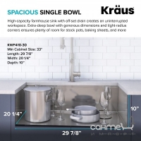 Кухонна мийка Kraus Kore KWF410-30 759х514 нержавіюча сталь