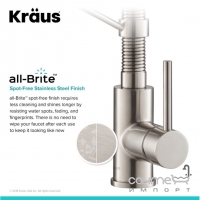 Смеситель для кухни Kraus KPF-1610SFS нержавеющая сталь anti-touche