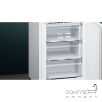 Отдельностоящий двухкамерный холодильник с нижней морозильной камерой Siemens KG39NVW316 белый