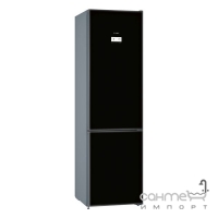 Отдельностоящий двухкамерный холодильник с нижней морозильной камерой Bosch KGN39LB316 черный