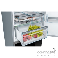 Окремий двокамерний холодильник з нижньою морозильною камерою Bosch KGN39LB316 чорний
