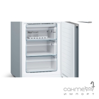 Окремий двокамерний холодильник з нижньою морозильною камерою Bosch KGN39XL316 сірий