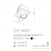 Точечный светильник встраиваемый Nowodvorski Eye Mod 8937 черный