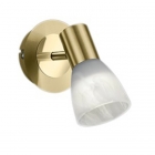 Настенный LED-светильник Trio Levisto 871010108 матовая латунь/стекло алебастр
