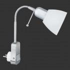 Настенный светильник в розетку Trio Ligara 8911211-07 матовый никель/белое стекло