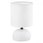 Настільна лампа Trio Reality Luci R50351001 біла кераміка/біла тканина