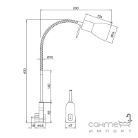 Настенный LED-светильник в розетку Trio Levisto 891010107 матовый никель/стекло алебастр